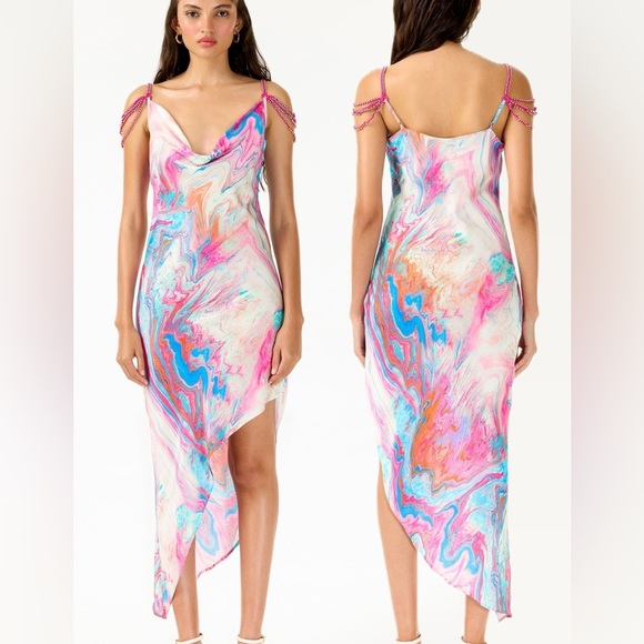 NWT My Beachy Side Cotton Candy High Low dress $395MEDIUM